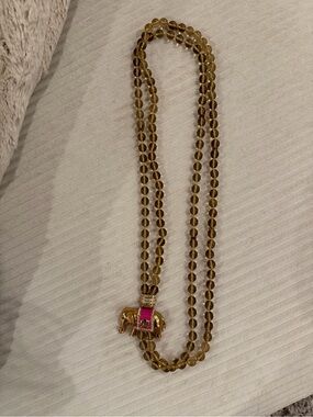 J. Crew Elephant Beaded Rhinestone Necklace